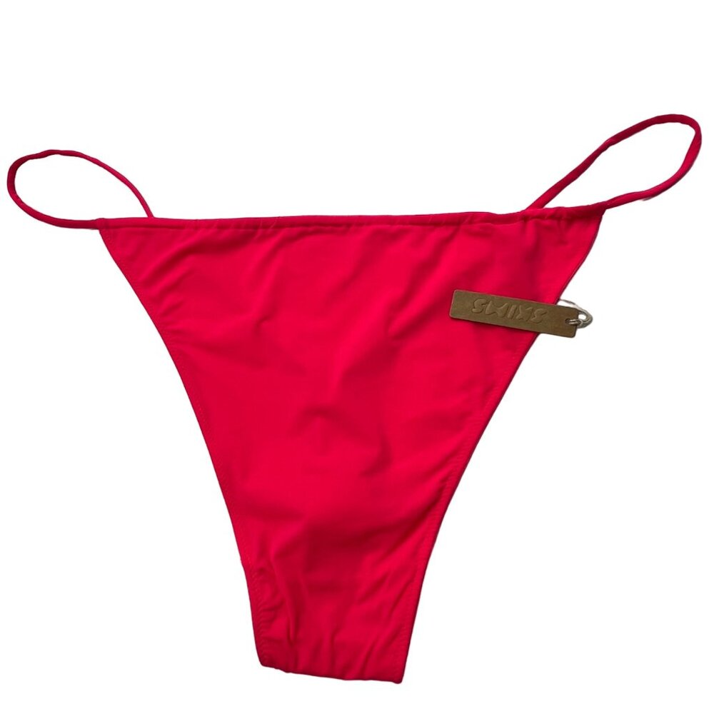 SKIMS‎ Micro Cording T-String Thong Dark Pink 4X